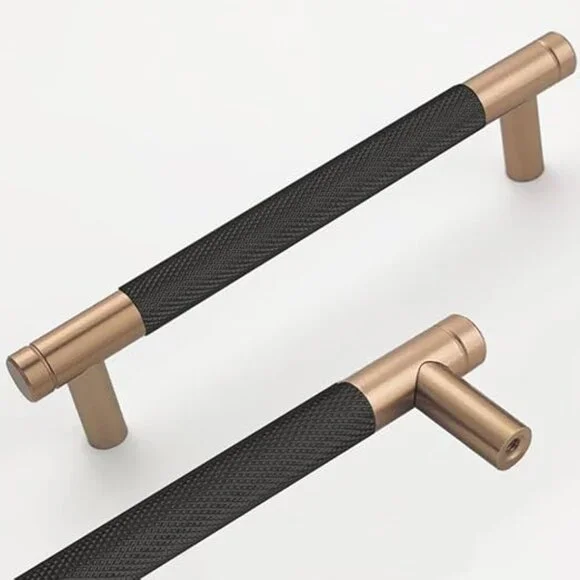 24 pk Pack 5 Inch 128 mm Bar Cabinet Pulls/ Light Gold and Black / NEW - Picture 4 of 4